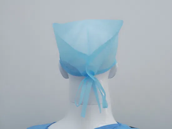 Новая одноразовая кепка с зажимом из нетканого полипропилена, начес, сетка для волос, круглая кепка для мобов