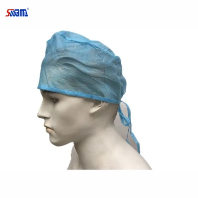 Одноразовая нетканая хирургическая кепка, докторская кепка, хирургическая кепка для больниц и пищевой промышленности