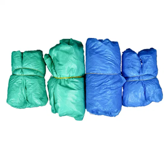 Синие/зеленые одноразовые пластиковые бахилы свободного размера из CPE ручной работы или машинной работы
